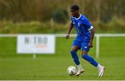 27 January 2024; Romeo Akachukwu of Waterford during the pre-season friendly match between Shelbourne and Waterford at AUL Complex in Clonsaugh, Dublin. Photo by Seb Daly/Sportsfile