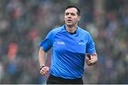 28 January 2024; Referee Seán Hurson during the Allianz Football League Division 1 match between Galway and Mayo at Pearse Stadium in Galway. Photo by Piaras Ó Mídheach/Sportsfile