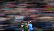 28 January 2024; Marion Farrelly of Meath in action against Niamh Donlon of Dublin during the Lidl LGFA National League Division 1 Round 2 match between Meath and Dublin at Páirc Tailteann in Navan, Meath. Photo by David Fitzgerald/Sportsfile