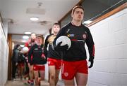 28 January 2024; Peter Harte of Tyrone before the Allianz Football League Division 1 match between Tyrone and Roscommon at O’Neills Healy Park in Omagh, Tyrone. Photo by Ben McShane/Sportsfile