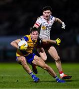 28 January 2024; Colin Walsh of Roscommon in action against Niall Devlin of Tyrone during the Allianz Football League Division 1 match between Tyrone and Roscommon at O’Neills Healy Park in Omagh, Tyrone. Photo by Ben McShane/Sportsfile