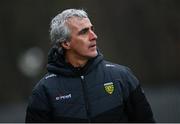 28 January 2024; Donegal manager Jim McGuinness during the Allianz Football League Division 2 match between Donegal and Cork at MacCumhaill Park in Ballybofey, Donegal. Photo by Ramsey Cardy/Sportsfile