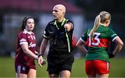 27 January 2024; Referee Kevin Phelan during the Lidl LGFA National League Division 1 Round 2 match between Galway and Mayo at Duggan Park in Ballinasloe, Galway. Photo by Piaras Ó Mídheach/Sportsfile