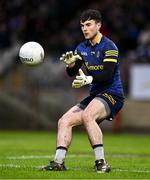 28 January 2024; Roscommon goalkeeper Conor Carroll during the Allianz Football League Division 1 match between Tyrone and Roscommon at O’Neills Healy Park in Omagh, Tyrone. Photo by Ben McShane/Sportsfile