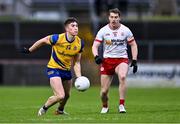 28 January 2024; Daire Cregg of Roscommon and Peter Harte of Tyrone during the Allianz Football League Division 1 match between Tyrone and Roscommon at O’Neills Healy Park in Omagh, Tyrone. Photo by Ben McShane/Sportsfile