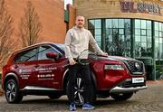 29 January 2024; Ireland Team Captain Conor Niland poses for a portrait at the University of Limerick Arena as Pat Tiernan Nissan is named as the Official Car Supplier for the Davis Cup match between Ireland and Austria which takes place at the UL Sport Arena on February 3rd and 4th. Pat Tiernan Nissan will supply a fleet of Nissan Qashqai e-POWER and X-Trail e-POWER vehicles which will be used to drive players and officials to and from events during their week-long stay in Limerick.  Photo by Sam Barnes/Sportsfile