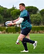 29 January 2024; Tadhg Furlong during an Ireland Rugby squad training session at The Campus in Quinta da Lago, Portugal. Photo by Brendan Moran/Sportsfile