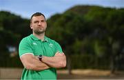 29 January 2024; Tadhg Beirne poses for a portrait after an Ireland Rugby media conference at The Campus in Quinta da Lago, Portugal. Photo by Brendan Moran/Sportsfile