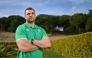 29 January 2024; Tadhg Beirne poses for a portrait after an Ireland Rugby media conference at The Campus in Quinta da Lago, Portugal. Photo by Brendan Moran/Sportsfile