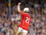 10 July 2004; Timmy McCarthy, Cork, celebrates scoring his sides first goal against Tipperary. Guinness Senior Hurling Championship Qualifier, Round 3, Cork v Tipperary, Fitzgerald Stadium, Killarney, Co. Kerry. Picture credit; Brendan Moran / SPORTSFILE