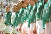 11 July 2004; Limerick captain Tommy Stack lines up alongside his team-mates before being introduced to President Mary McAleese. Bank of Ireland Munster Senior Football Championship Final, Limerick v Kerry, Gaelic Grounds, Limerick. Picture credit; Brendan Moran / SPORTSFILE