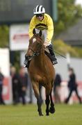 26 June 2004; Livadiya, with Mick Kinane up, on their way to the start of the Audi Pretty Polly Stakes. Curragh Racecourse, Co. Kildare. Picture credit; Matt Browne / SPORTSFILE