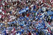 18 July 2004; Laois and Westmeath fans cheer on their sides. Bank of Ireland Leinster Senior Football Championship Final, Laois v Westmeath, Croke Park, Dublin. Picture credit; Ray McManus / SPORTSFILE