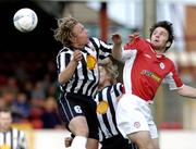 21 July 2004; Stuart Byrne, Shelbourne, in action against Kristjan Sigurosson, KR Reykjavik. UEFA Champions League 1st Qualifying Round, Second Leg, Shelbourne v KR Reykjavik, Tolka Park, Dublin. Picture credit; David Maher / SPORTSFILE