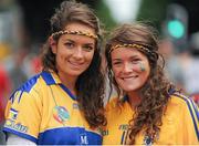 8 September 2013; Clare supporters Joanna Walsh, left, and Caroline Walsh, from Ennis, Co. Clare, ahead of the GAA Hurling All-Ireland Championship Finals, Croke Park, Dublin. Picture credit: Dáire Brennan / SPORTSFILE
