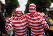 8 September 2013; Cork supporters Oran Gives, left, and Conor O'Donovan, from Mallow, Co. Cork, ahead of the GAA Hurling All-Ireland Championship Finals, Croke Park, Dublin. Picture credit: Dáire Brennan / SPORTSFILE