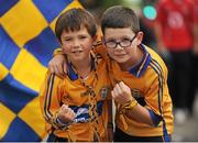 8 September 2013; Seven year old Clare supporters, from Meelick, Co. Clare, Jack Bateman, left, and Joe Sherlock ahead of the GAA Hurling All-Ireland Championship Finals, Croke Park, Dublin. Picture credit: Dáire Brennan / SPORTSFILE