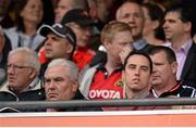 8 September 2013; Armagh footballer Aaron Kernan and his father and former Armagh manager Joe during the game. GAA Hurling All-Ireland Senior Championship Final, Cork v Clare, Croke Park, Dublin. Picture credit: Stephen McCarthy / SPORTSFILE
