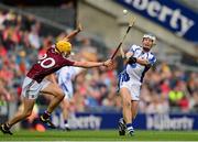 8 September 2013; Tom Devine, Waterford, in action against Jack Hastings, Galway. Electric Ireland GAA Hurling All-Ireland Minor Championship Final, Galway v Waterford, Croke Park, Dublin. Photo by Sportsfile