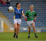 7 September 2013; Mairéad Morrissey, Tipperary, in action against Kyla McManus, Fermanagh. TG4 All-Ireland Ladies Football Intermediate Championship, Semi-Final, Fermanagh v Tipperary, Semple Stadium, Thurles, Co. Tipperary. Picture credit: Brendan Moran / SPORTSFILE