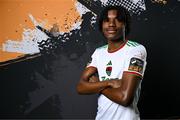 29 January 2024; Jaden Umeh poses for a portrait during a Cork City FC squad portraits session at Bishopstown Stadium in Cork. Photo by Stephen McCarthy/Sportsfile