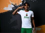 29 January 2024; Jaden Umeh poses for a portrait during a Cork City FC squad portraits session at Bishopstown Stadium in Cork. Photo by Stephen McCarthy/Sportsfile