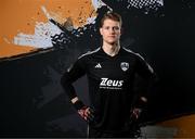 29 January 2024; Goalkeeper Aidan Dowling poses for a portrait during a Cork City FC squad portraits session at Bishopstown Stadium in Cork. Photo by Stephen McCarthy/Sportsfile