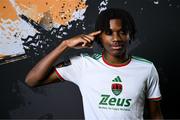 29 January 2024; Jaden Umeh poses for a portrait during a Cork City FC squad portraits session at Bishopstown Stadium in Cork. Photo by Stephen McCarthy/Sportsfile