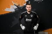 29 January 2024; Goalkeeper Brad Wade poses for a portrait during a Cork City FC squad portraits session at Bishopstown Stadium in Cork. Photo by Stephen McCarthy/Sportsfile