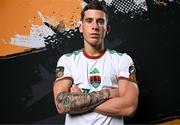 29 January 2024; Evan McLaughlin poses for a portrait during a Cork City FC squad portraits session at Bishopstown Stadium in Cork. Photo by Stephen McCarthy/Sportsfile