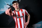 29 January 2024; Conor Barr during a Derry City FC squad portrait session at The Ryan McBride Brandywell Stadium in Derry. Photo by Ramsey Cardy/Sportsfile