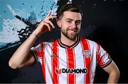 29 January 2024; Will Patching during a Derry City FC squad portrait session at The Ryan McBride Brandywell Stadium in Derry. Photo by Ramsey Cardy/Sportsfile