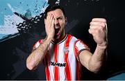 29 January 2024; Patrick Hoban during a Derry City FC squad portrait session at The Ryan McBride Brandywell Stadium in Derry. Photo by Ramsey Cardy/Sportsfile