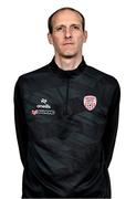 29 January 2024; Performance Analyst Seamus McCallion during a Derry City FC squad portrait session at The Ryan McBride Brandywell Stadium in Derry. Photo by Ramsey Cardy/Sportsfile