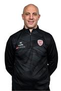 29 January 2024; Professional Development Coach Mark McChrystal during a Derry City FC squad portrait session at The Ryan McBride Brandywell Stadium in Derry. Photo by Ramsey Cardy/Sportsfile