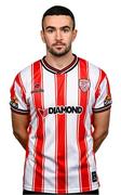 29 January 2024; Michael Duffy during a Derry City FC squad portrait session at The Ryan McBride Brandywell Stadium in Derry. Photo by Ramsey Cardy/Sportsfile