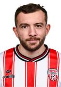 29 January 2024; Paul McMullan during a Derry City FC squad portrait session at The Ryan McBride Brandywell Stadium in Derry. Photo by Ramsey Cardy/Sportsfile