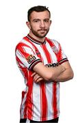 29 January 2024; Paul McMullan during a Derry City FC squad portrait session at The Ryan McBride Brandywell Stadium in Derry. Photo by Ramsey Cardy/Sportsfile