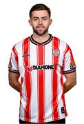 29 January 2024; Will Patching during a Derry City FC squad portrait session at The Ryan McBride Brandywell Stadium in Derry. Photo by Ramsey Cardy/Sportsfile