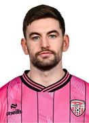 29 January 2024; Tadhg Ryan during a Derry City FC squad portrait session at The Ryan McBride Brandywell Stadium in Derry. Photo by Ramsey Cardy/Sportsfile