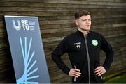 30 January 2024; In attendance is Bray Wanderers and SETU Carlow player Callum Thompson at a media event at FAI Headquarters in Dublin to promote the Sports Coaching and Business Management course ahead of the CAO deadline on February 1. Photo by David Fitzgerald/Sportsfile