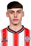 29 January 2024; Conor Barr during a Derry City FC squad portrait session at The Ryan McBride Brandywell Stadium in Derry. Photo by Ramsey Cardy/Sportsfile