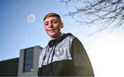 30 January 2024; In attendance is Shamrock Rovers and SETU Carlow player Jamie Thompson at a media event at FAI Headquarters in Dublin to promote the Sports Coaching and Business Management course ahead of the CAO deadline on February 1. Photo by David Fitzgerald/Sportsfile