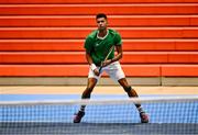 31 January 2024; Michael Agwi during an Ireland Tennis squad training session at the UL Sport Arena in Limerick, ahead of Ireland's Davis Cup World Group One play-off first round match with Austria.  Photo by Piaras Ó Mídheach/Sportsfile