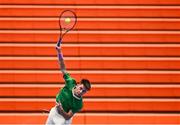 31 January 2024; Conor Gannon during an Ireland Tennis squad training session at the UL Sport Arena in Limerick, ahead of Ireland's Davis Cup World Group One play-off first round match with Austria.  Photo by Piaras Ó Mídheach/Sportsfile