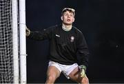 31 January 2024; University of Galway goalkeeper Rory Egan during the Electric Ireland Higher Education GAA Sigerson Cup quarter-final match between University of Galway and UCD at Dangan in Galway.  Photo by Piaras Ó Mídheach/Sportsfile