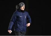 31 January 2024; University of Galway manager Maurice Sheridan at half-time during the Electric Ireland Higher Education GAA Sigerson Cup quarter-final match between University of Galway and UCD at Dangan in Galway.  Photo by Piaras Ó Mídheach/Sportsfile