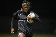 31 January 2024; Teni Onigbode of Metro during the BearingPoint Sarah Robinson Cup round four match between North East and Metro at Skerries RFC in Skerries, Dublin. Photo by Sam Barnes/Sportsfile