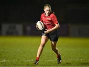 31 January 2024; Nicole Duggan of North East during the BearingPoint Sarah Robinson Cup round four match between North East and Metro at Skerries RFC in Skerries, Dublin. Photo by Sam Barnes/Sportsfile