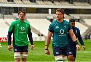 1 February 2024; Joe McCarthy, right, and Ryan Baird during an Ireland Rugby captain's run at the Stade Velodrome in Marseille, France. Photo by Harry Murphy/Sportsfile
